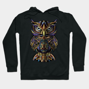 OWL drawn in zentangle style. Antistress freehand sketch drawing Hoodie